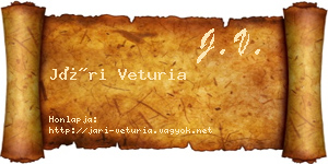 Jári Veturia névjegykártya